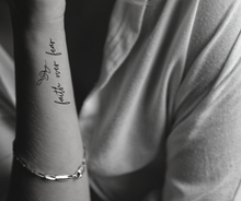 Load image into Gallery viewer, Faith Over Fear Temporary Tattoo