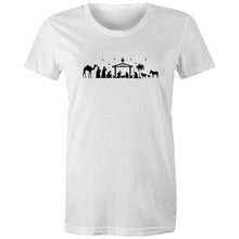 Load image into Gallery viewer, Nativity Scene Women&#39;s Christmas T-shirt
